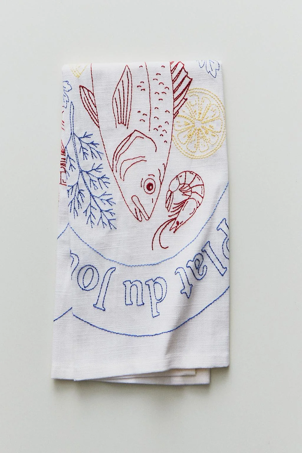 FISH PRINT TEA TOWEL
