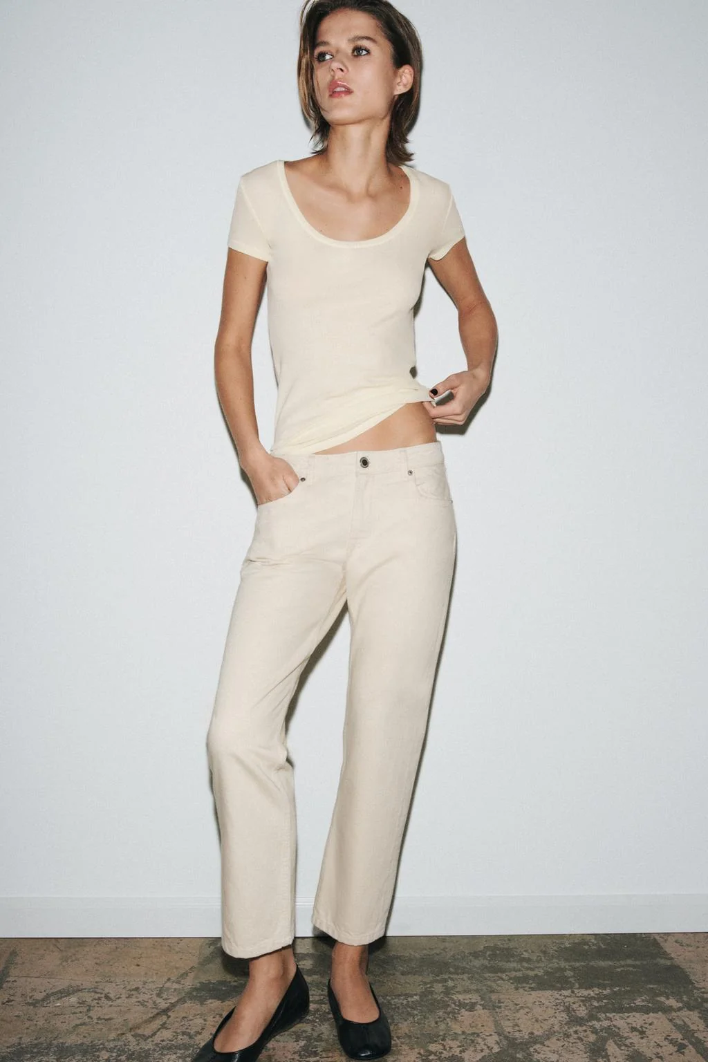 ZW COLLECTION сигаретные джинсы средней посадки — Белый