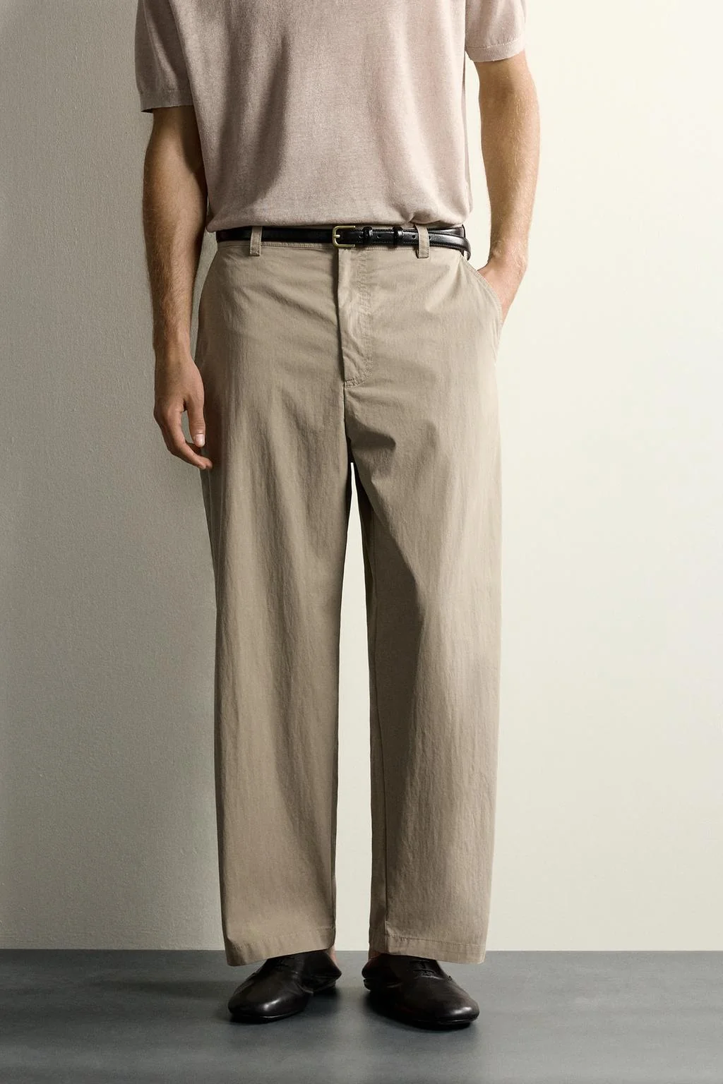 RELAXED FIT DARTED TROUSERS