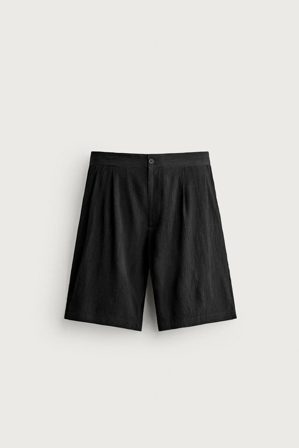 TEXTURED RELAXED FIT BERMUDA SHORTS