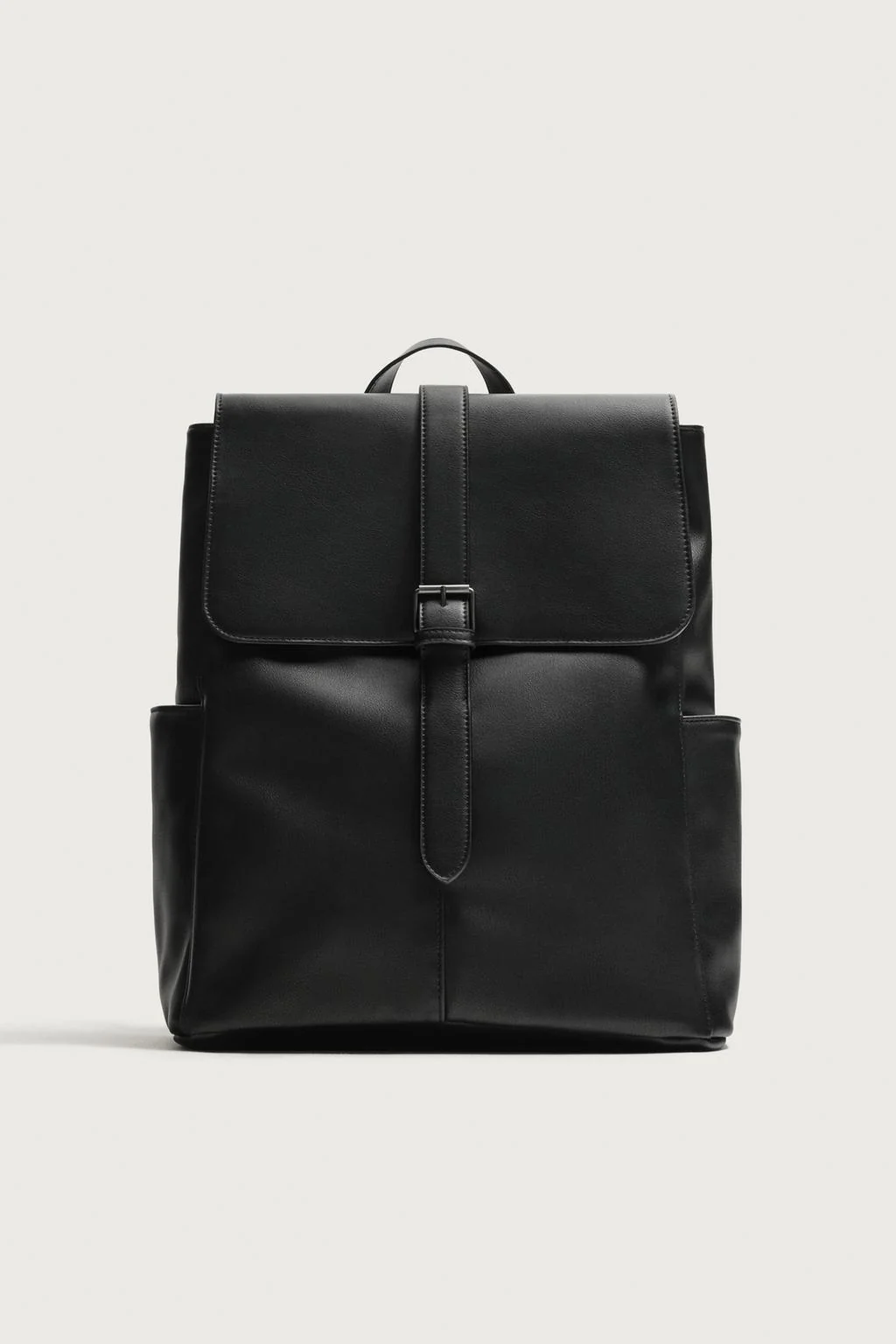 BELT DETAIL FLAP BACKPACK