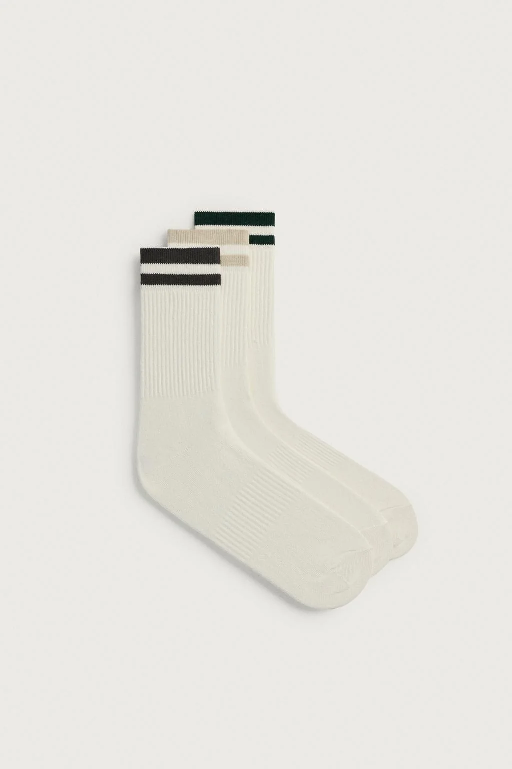 3-PACK RIBBED STRIPE SOCKS