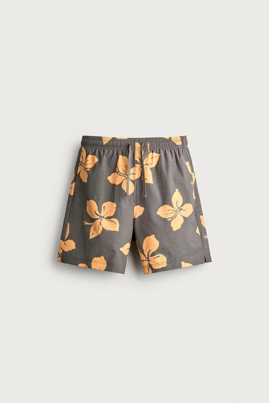 FLORAL PRINT LONG SWIMMING TRUNKS
