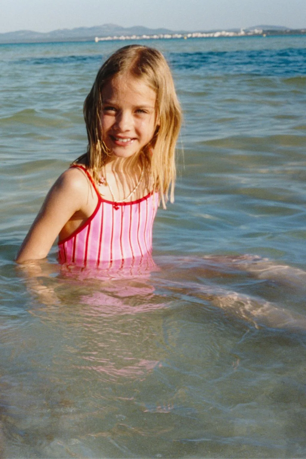 6-14 YEARS / STRIPED SWIMSUIT