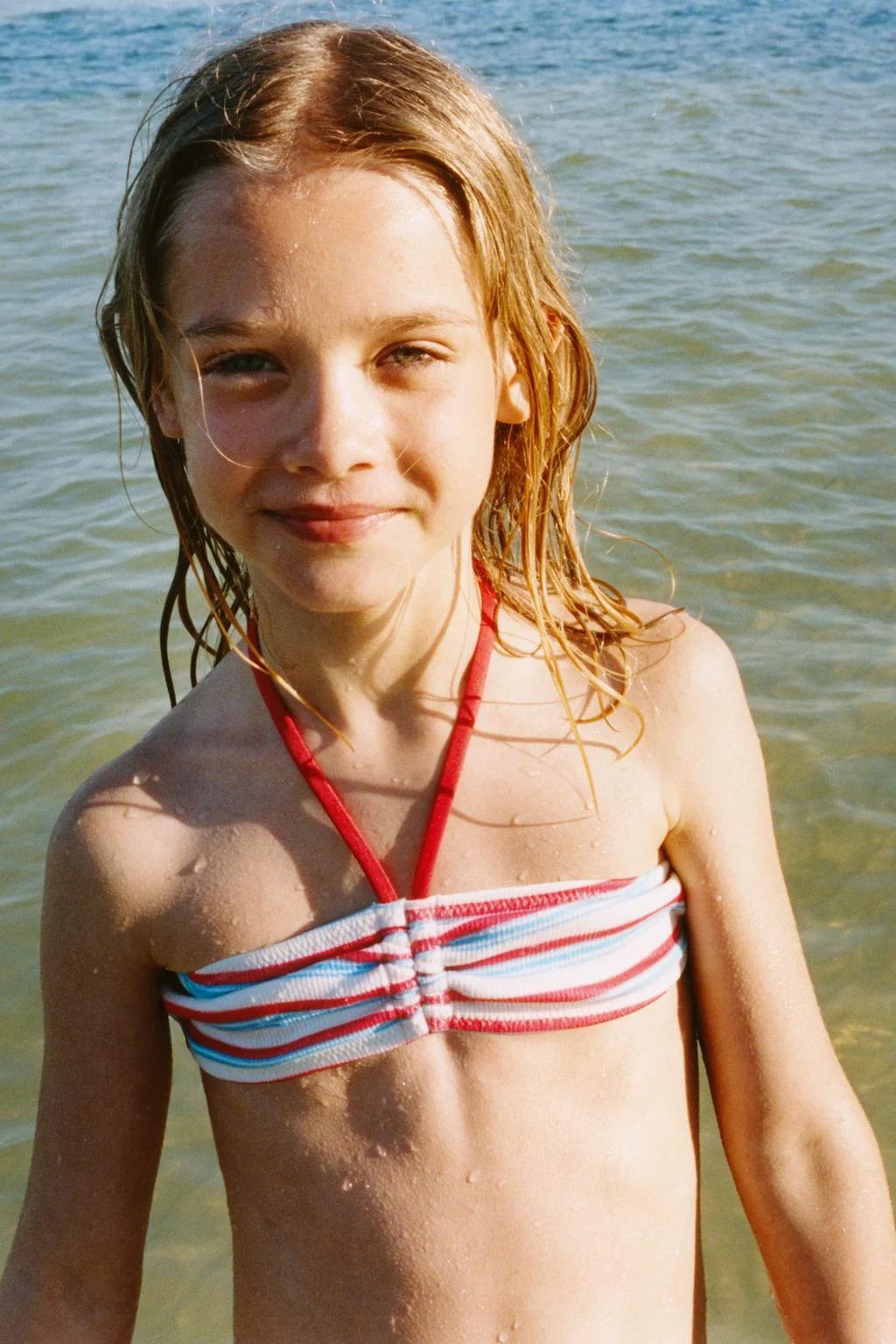 6-14 YEARS / STRIPED RIBBED BIKINI