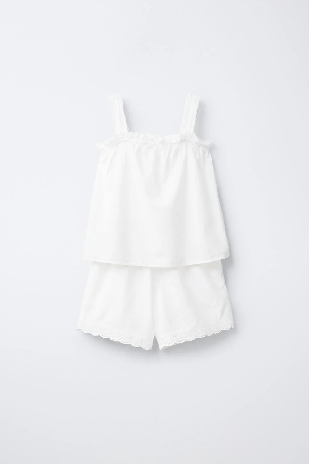 6-14 YEARS/ DOTTED MESH PYJAMAS