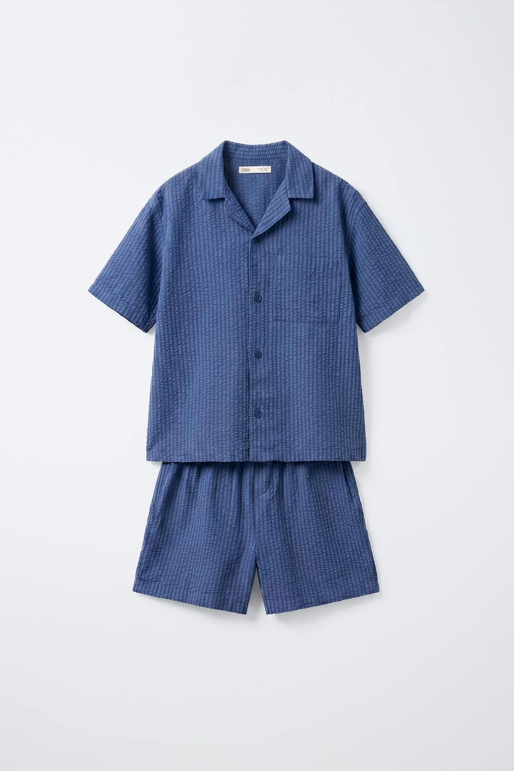 6-14 YEARS/ SEERSUCKER MODAL BLEND PYJAMA SHIRT SET