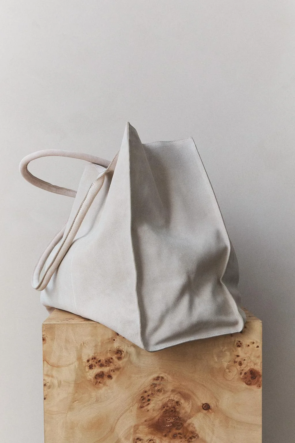 LARGE SPLIT SUEDE TOTE BAG