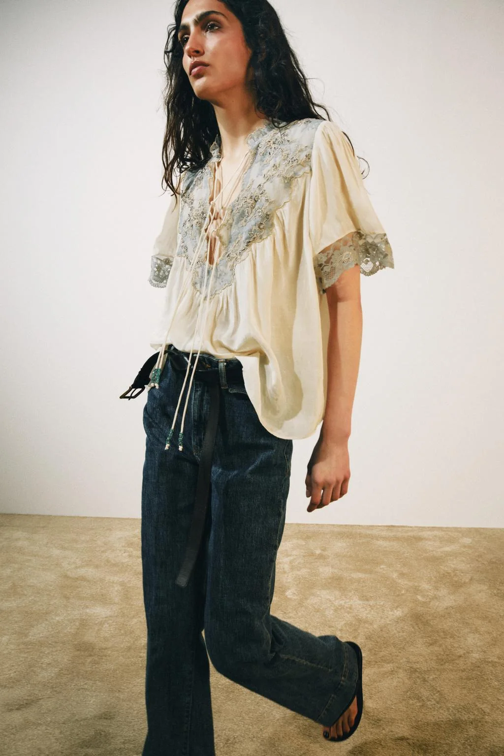 ZW COLLECTION LACE SHIRT