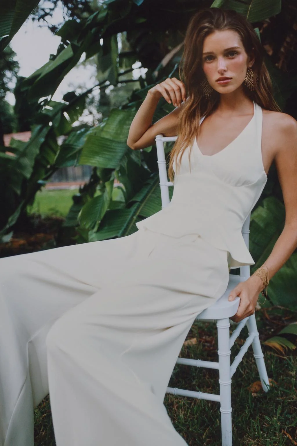 GOLD BUTTON PALAZZO TROUSERS