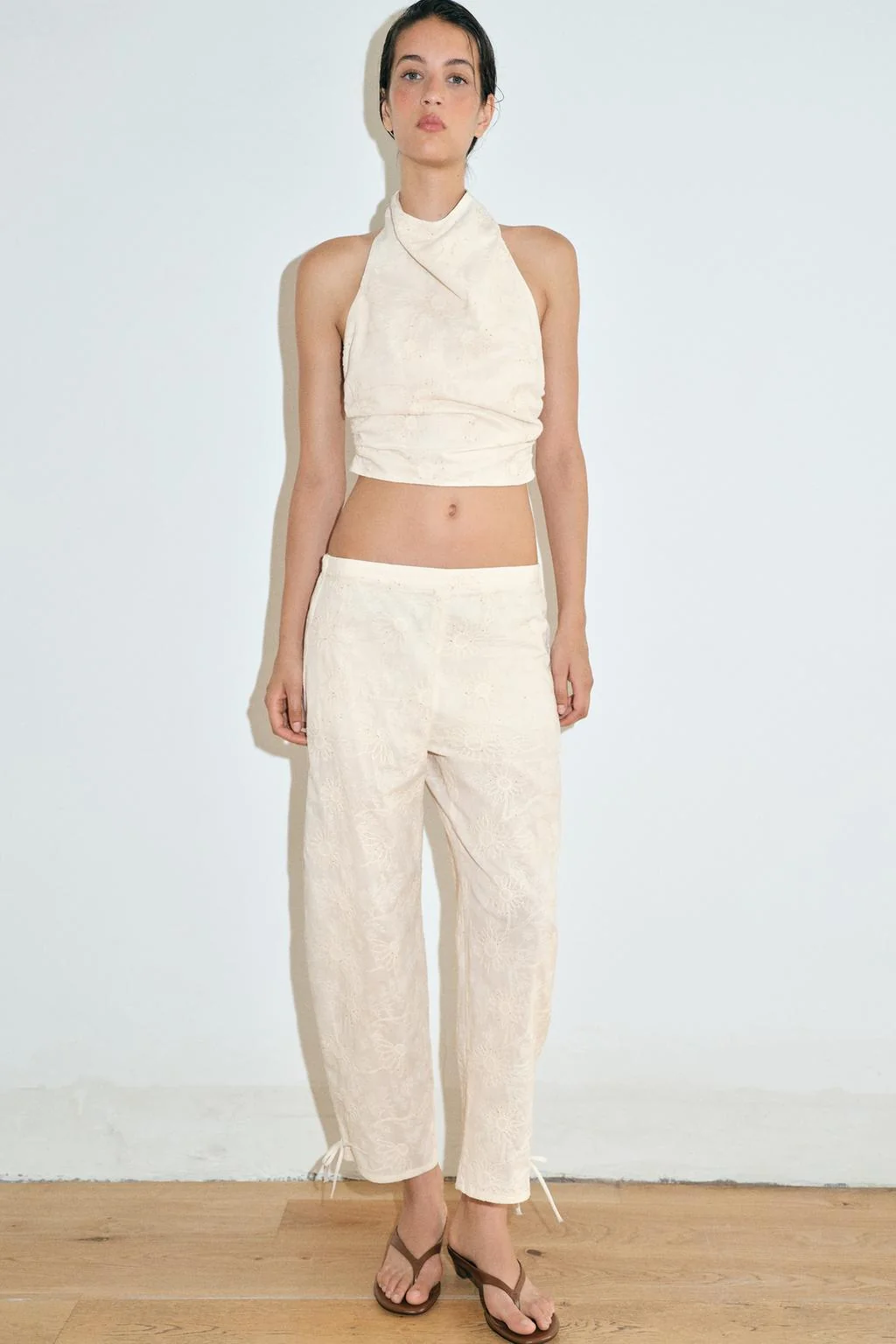 EMBROIDERED SEQUIN SAROUEL TROUSERS