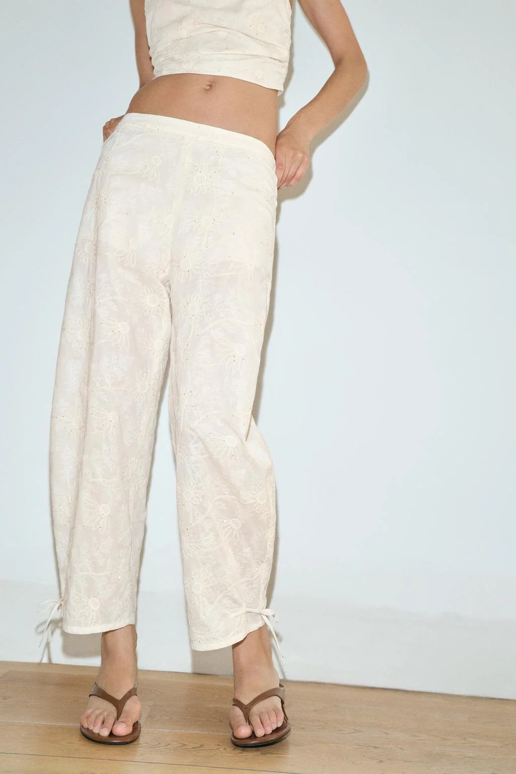 EMBROIDERED SEQUIN SAROUEL TROUSERS