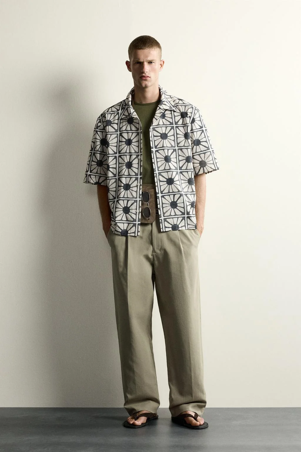 MOSAIC PRINT RELAXED FIT SHIRT