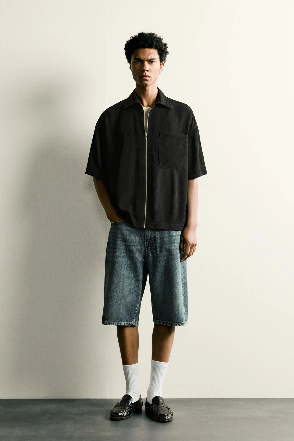 TEXTURED RELAXED FIT SHIRT