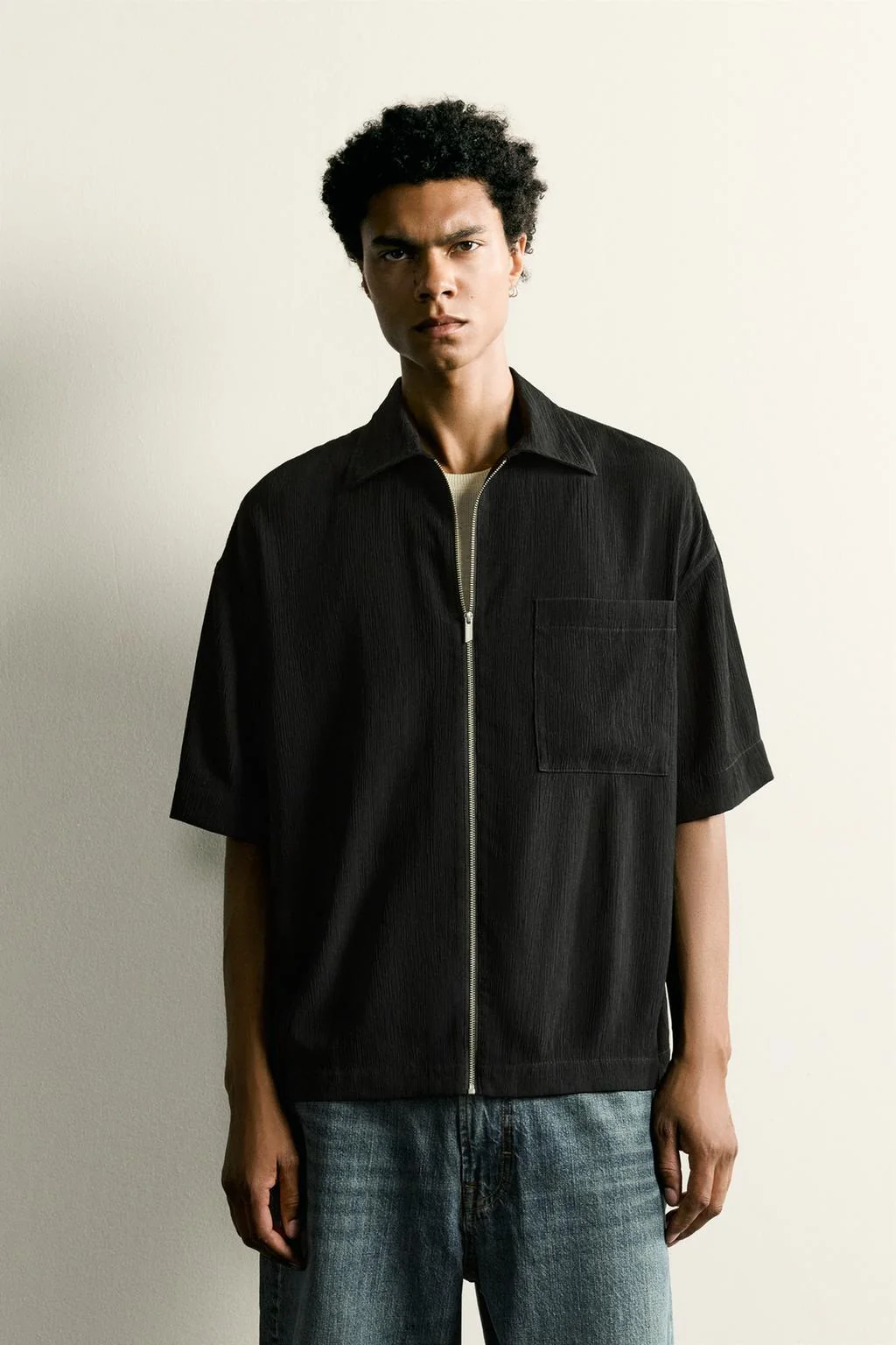 TEXTURED RELAXED FIT SHIRT