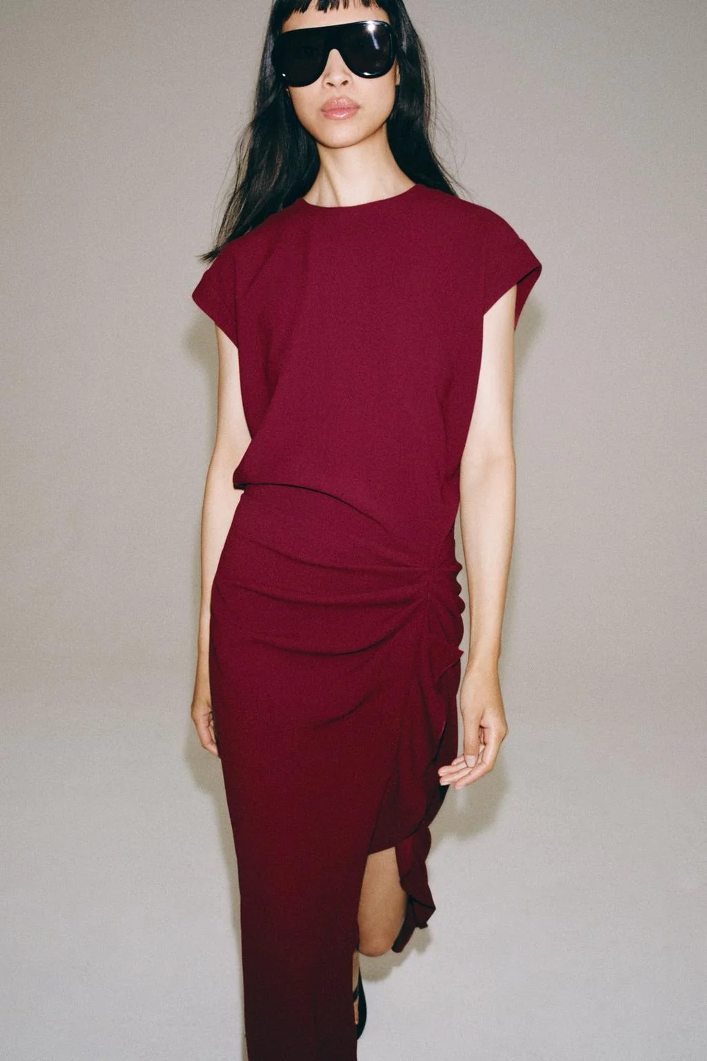 ZW COLLECTION MIDI RUFFLE DRESS
