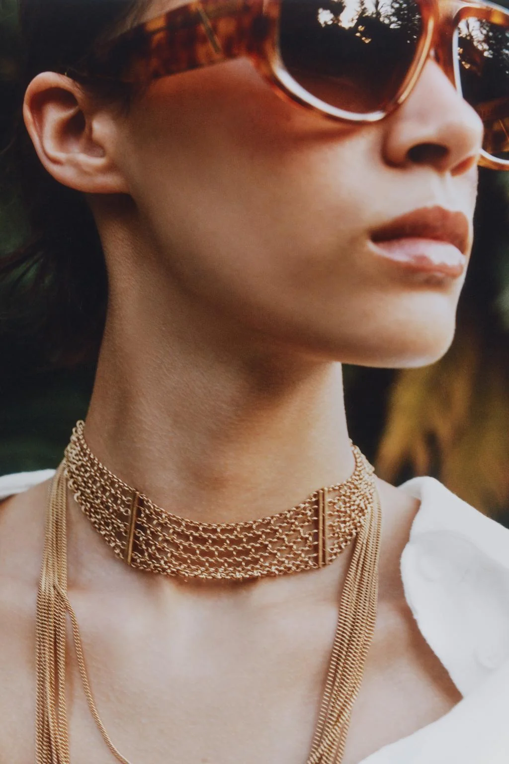 PACK OF 2 CHAIN CHOKER NECKLACES