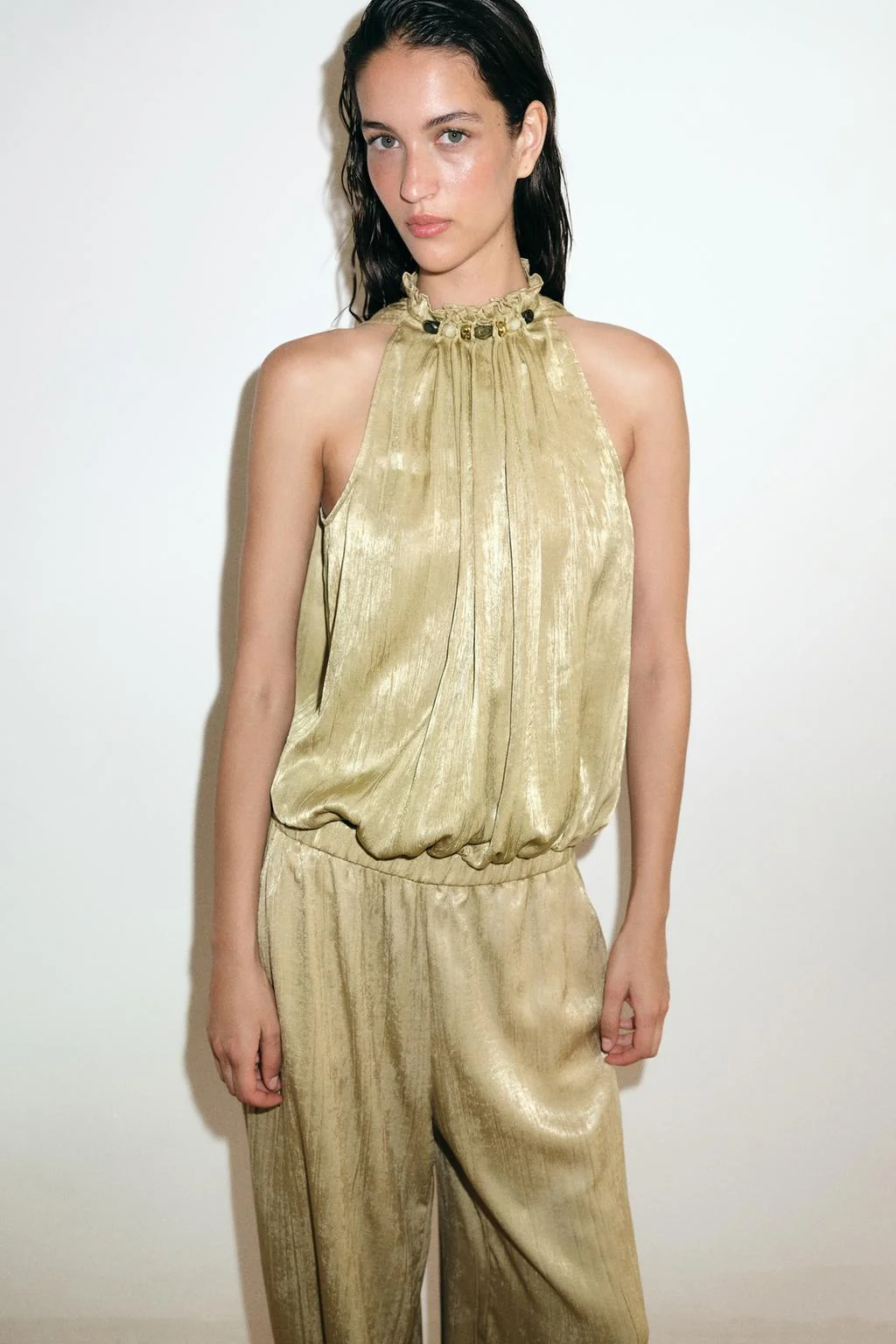 BEADED NECK TOP