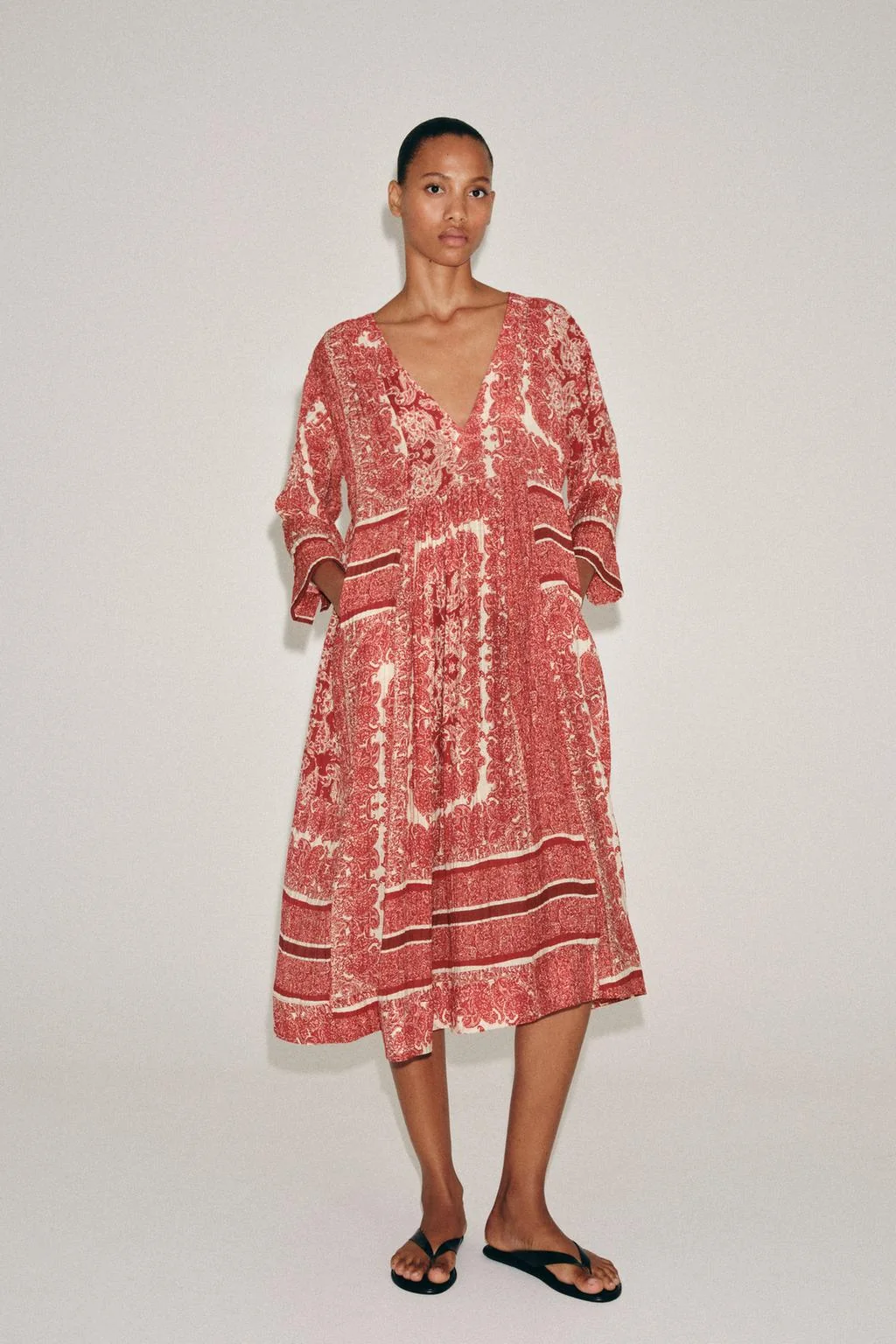 ZW COLLECTION PRINTED MIDI DRESS