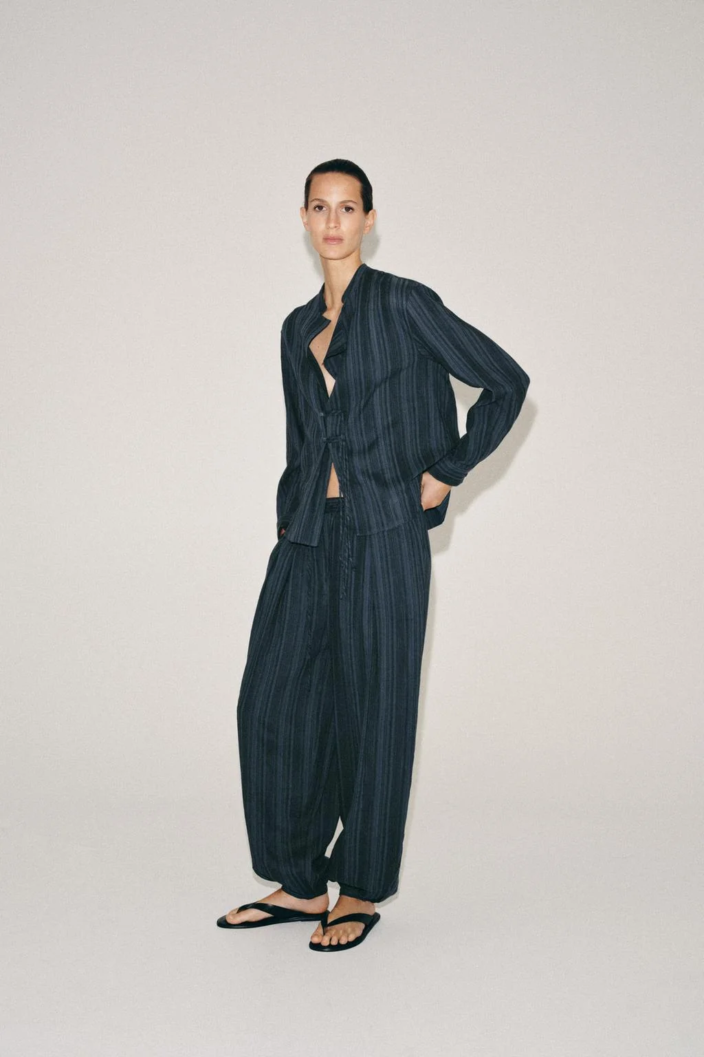 ZW COLLECTION STRIPED SAROUEL TROUSERS