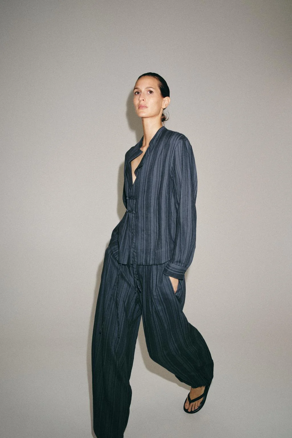 ZW COLLECTION STRIPED SAROUEL TROUSERS