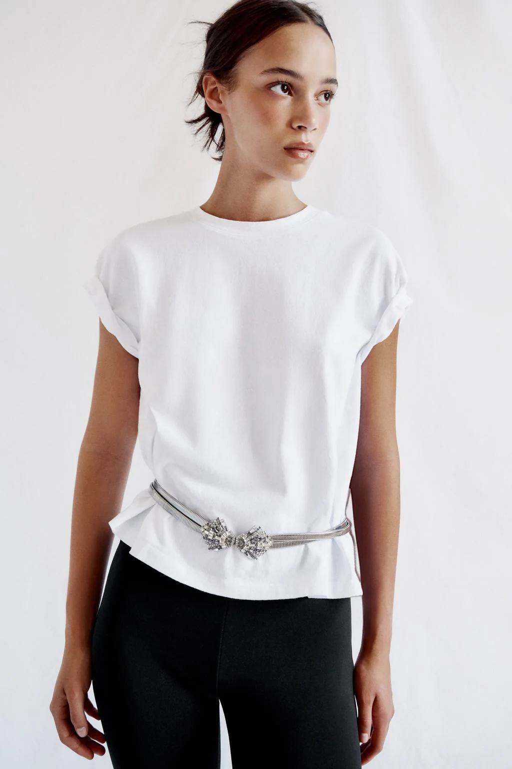 DOUBLE ELASTIC RHINESTONE BELT