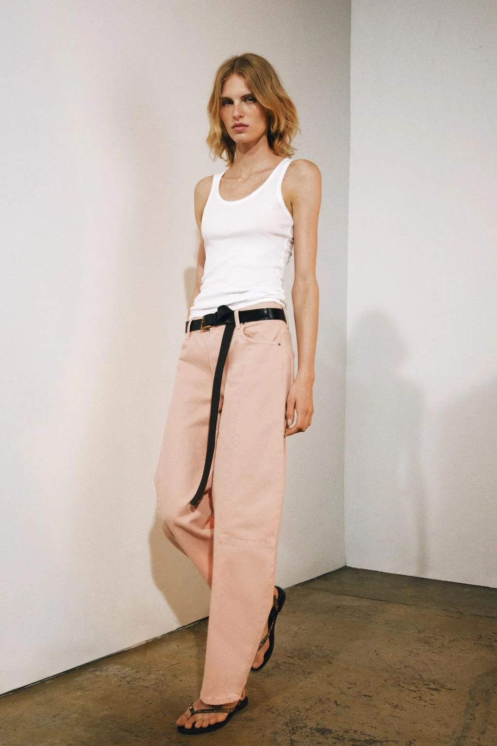 ZW COLLECTION BARREL PATCHWORK MID-WAIST JEANS