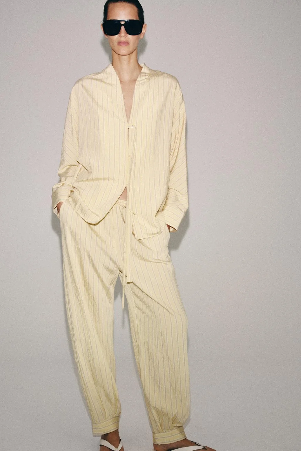 ZW COLLECTION STRIPED SAROUEL TROUSERS