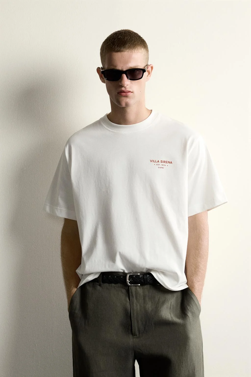 RELAXED FIT CONTRAST PRINT T-SHIRT