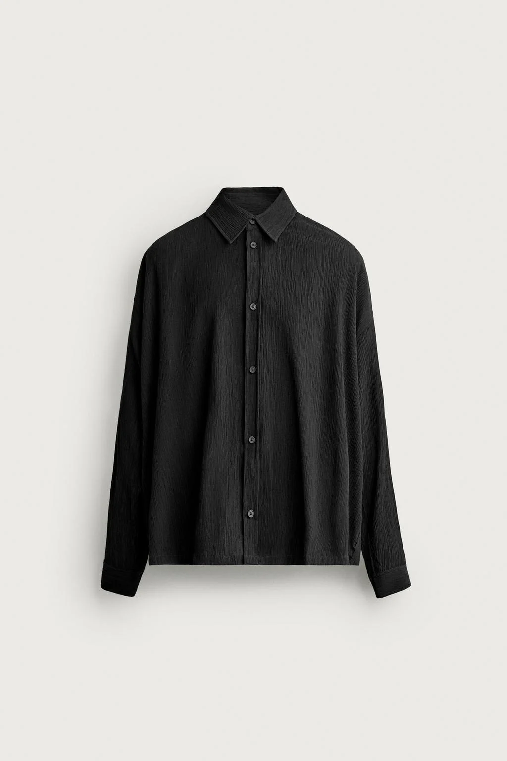 TEXTURED RELAXED FIT OVERSHIRT