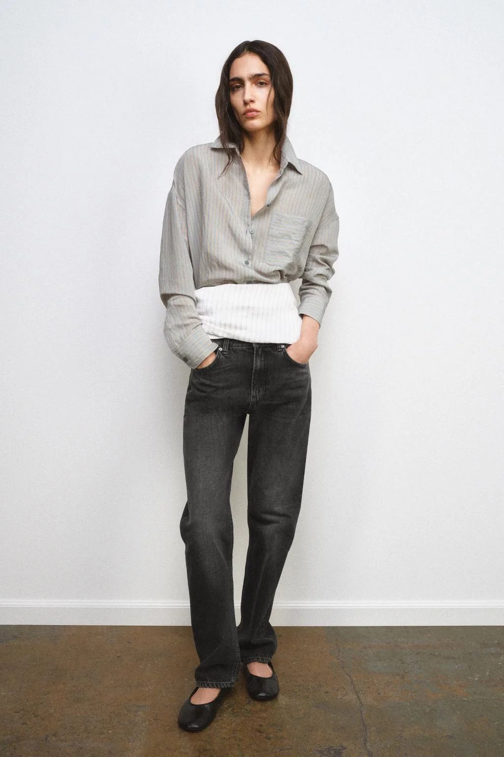 Джинсы прямые со средней талией ZW COLLECTION