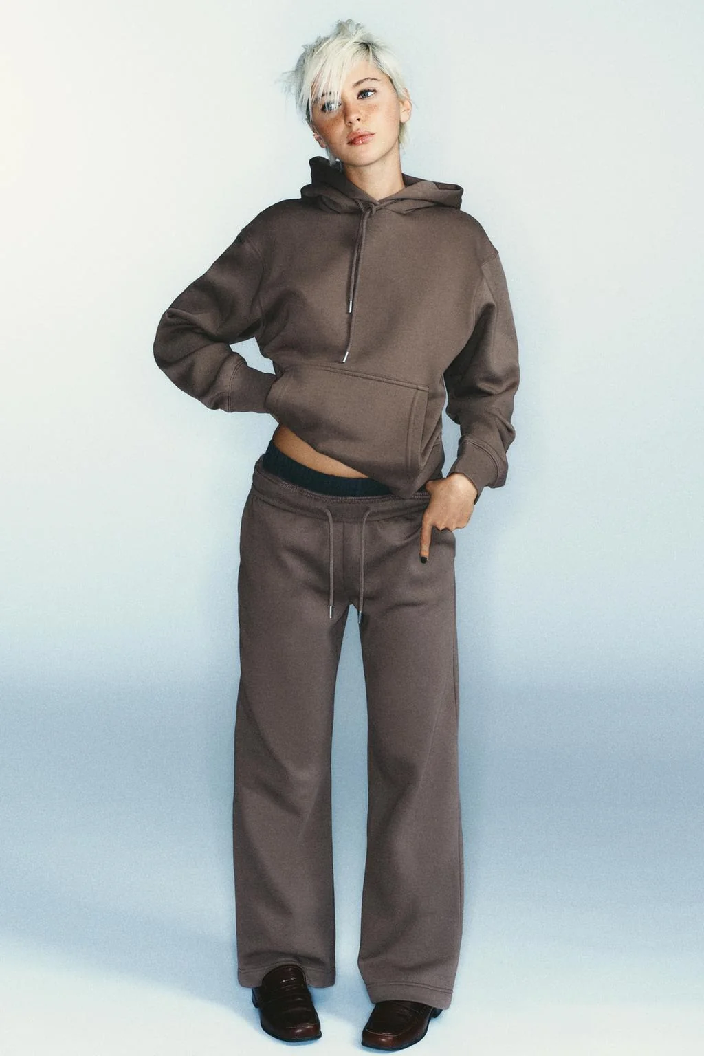 Широкие плюшевые брюки