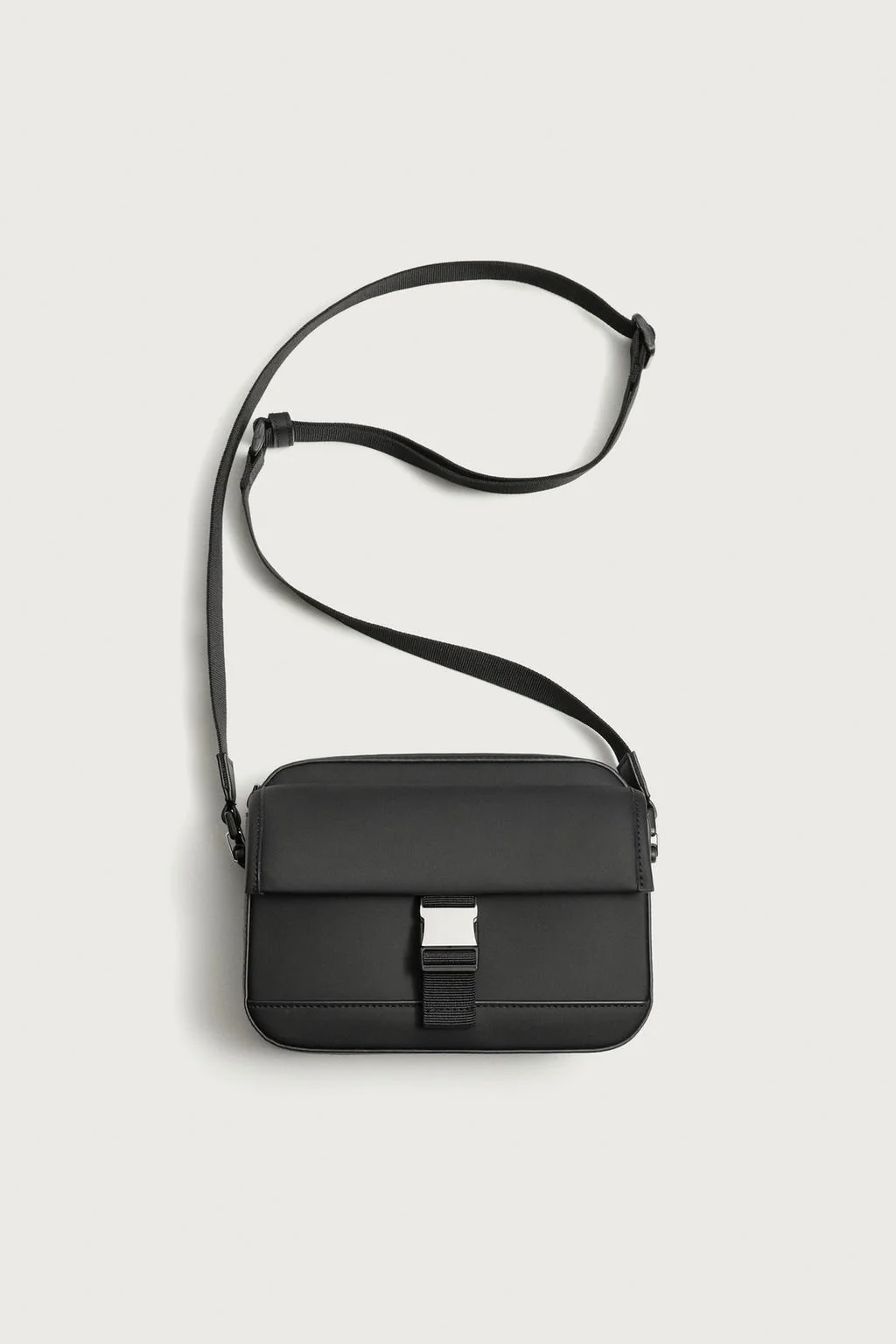 RUBBERISED BUCKLE CROSSBODY BAG
