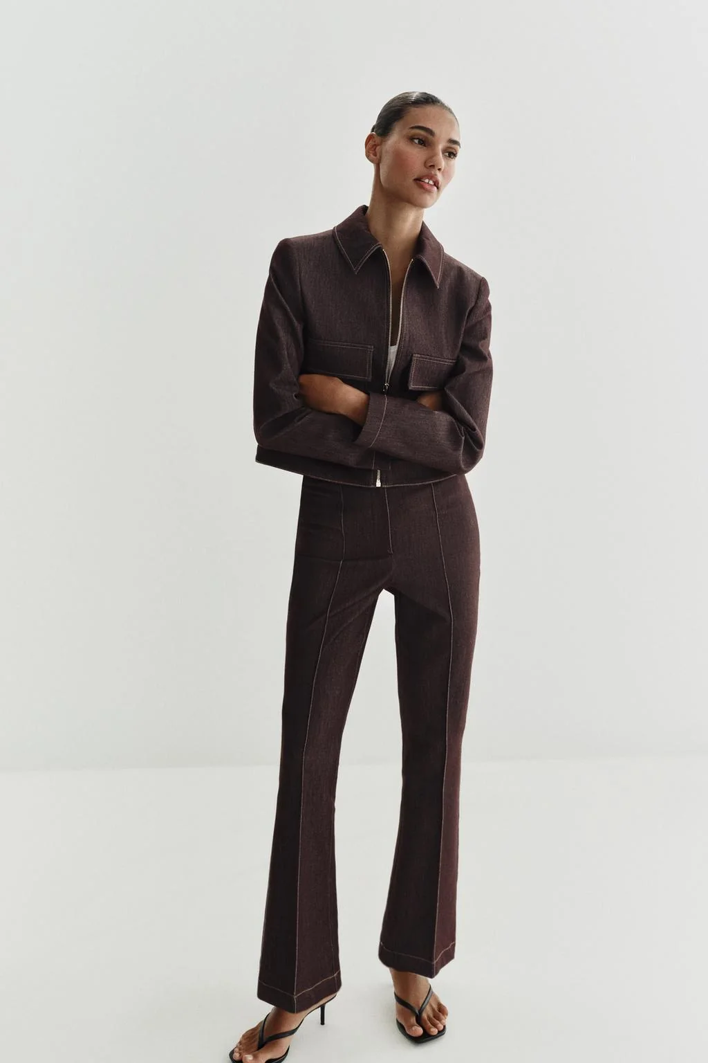 Набор: расклешённые брюки