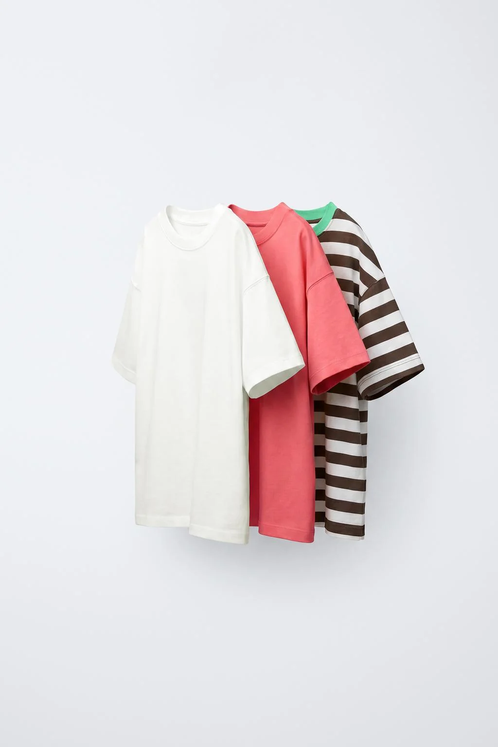 3-PACK OF PLAIN AND STRIPED T-SHIRTS