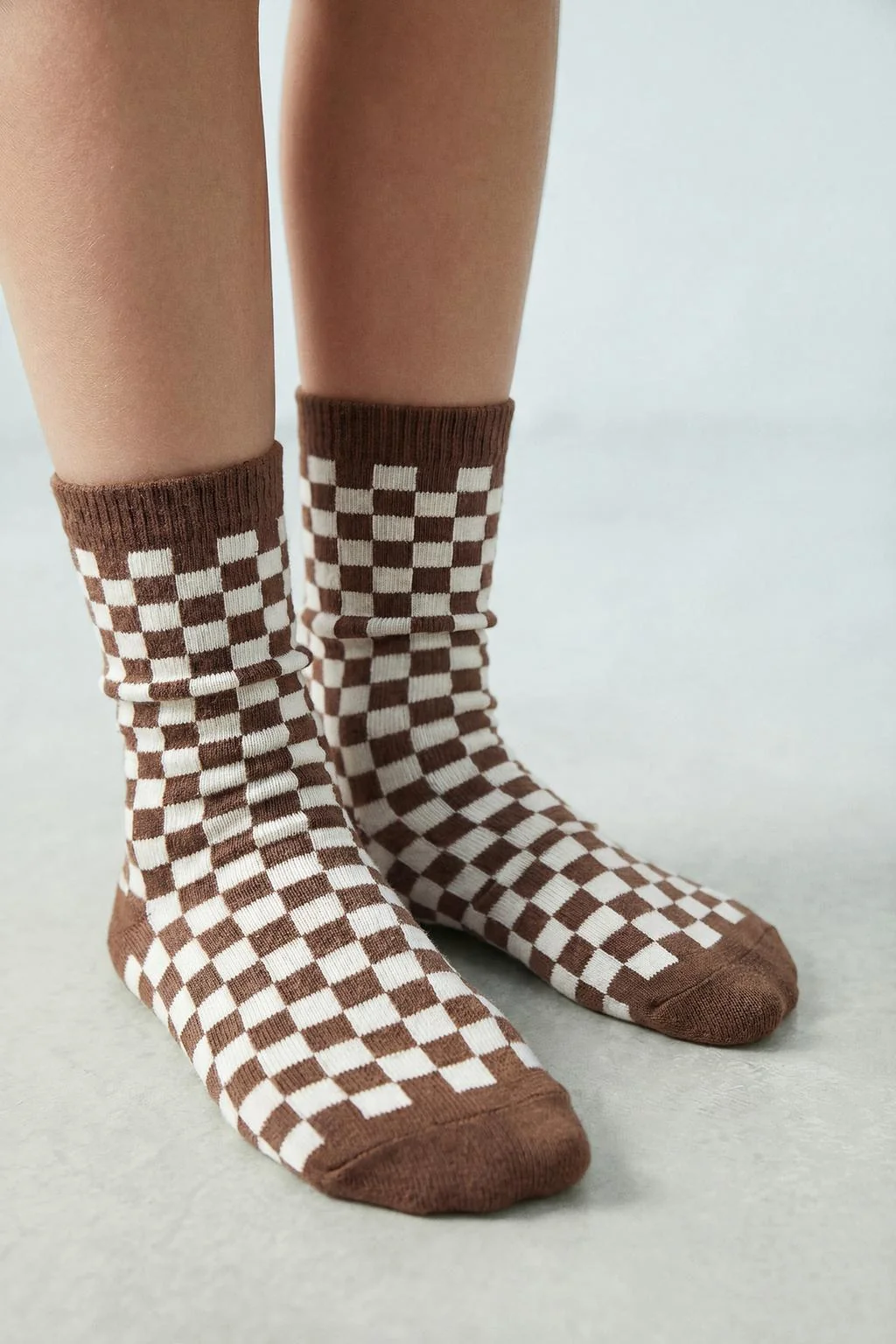 3-PACK OF CHECK PRINT LONG SOCKS