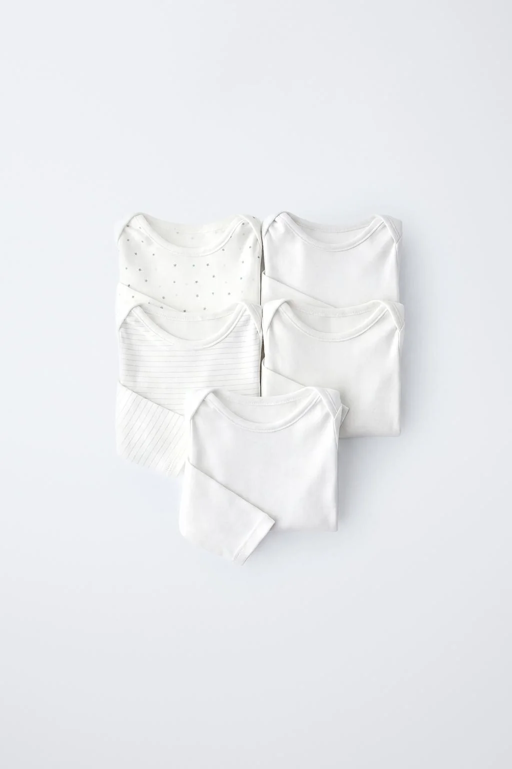 5-PACK OF STAR AND STRIPE PRINT BODYSUITS