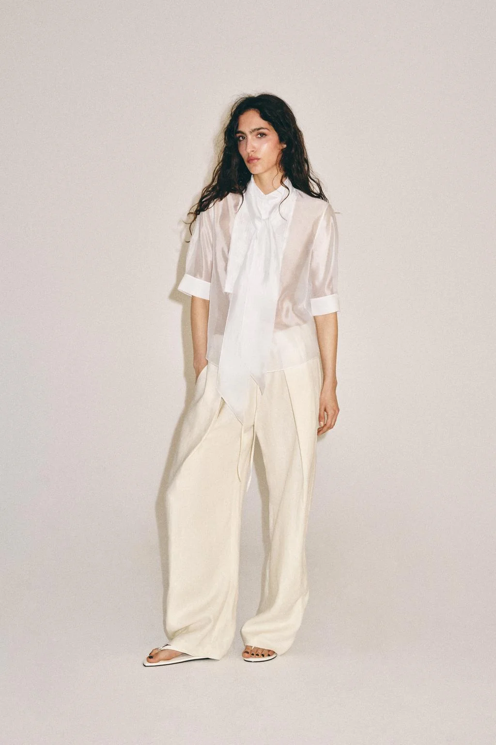 ZW COLLECTION SHORT SLEEVE SHIRT WITH TIE