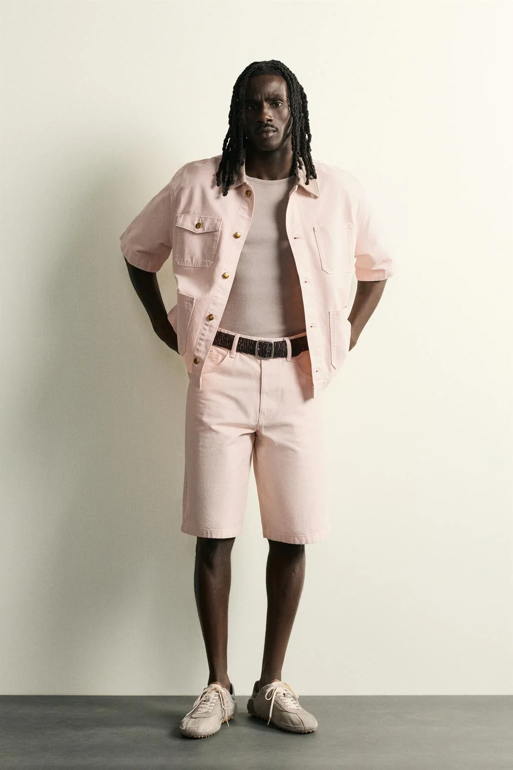 RELAXED FIT DENIM BERMUDA SHORTS