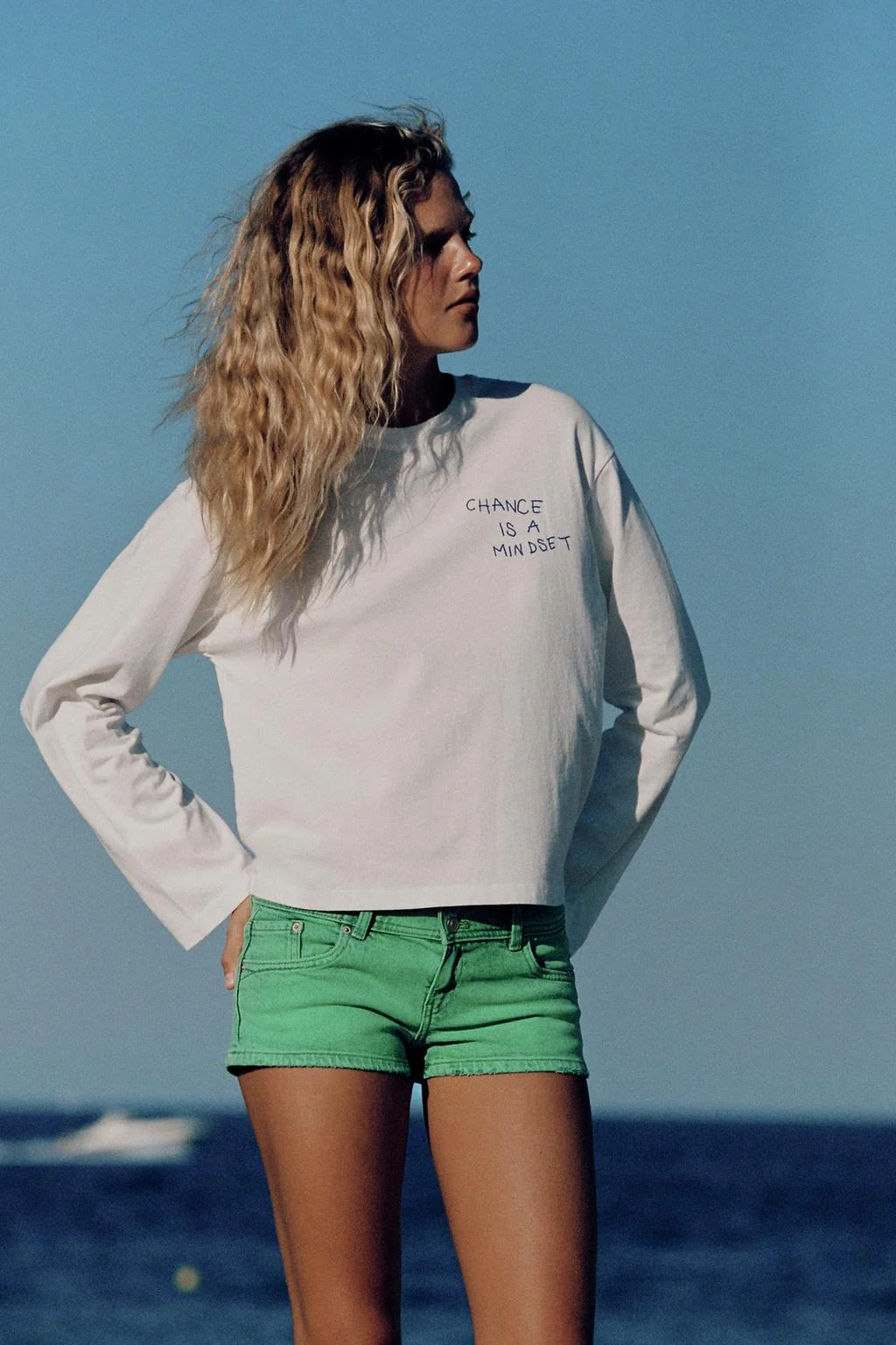 TRF LOW-RISE DENIM MINI SHORTS