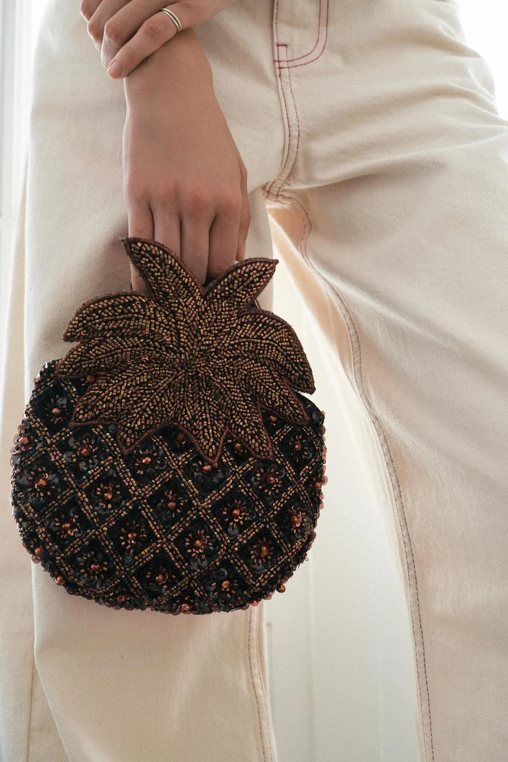 BEADED FRUIT MINI BAG