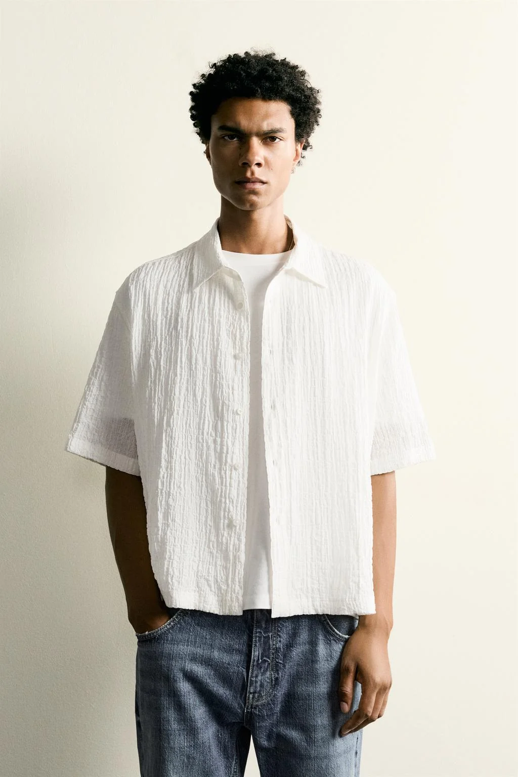 TEXTURED RELAXED FIT SHIRT