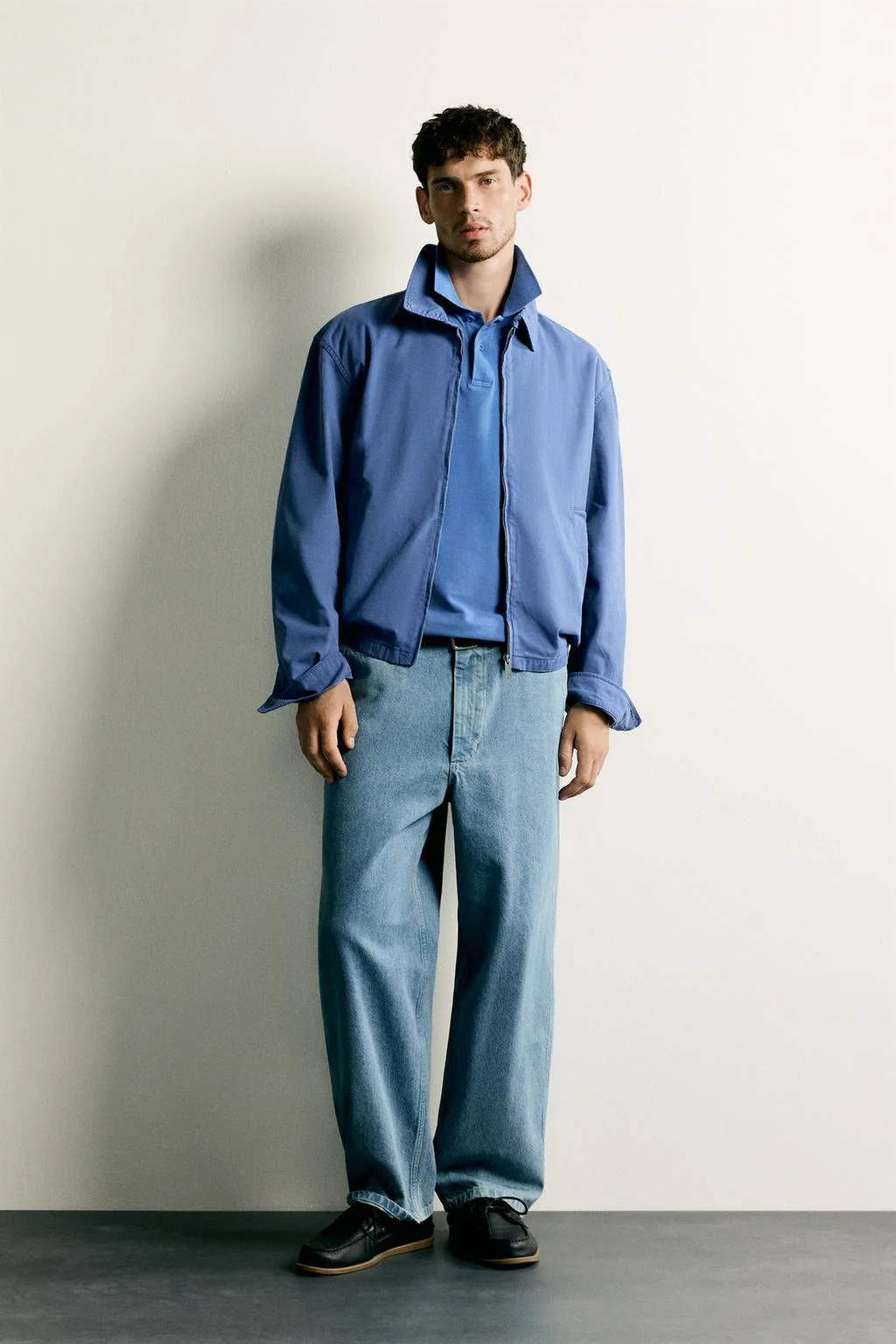 REGULAR FIT WASHED COTTON JACKET