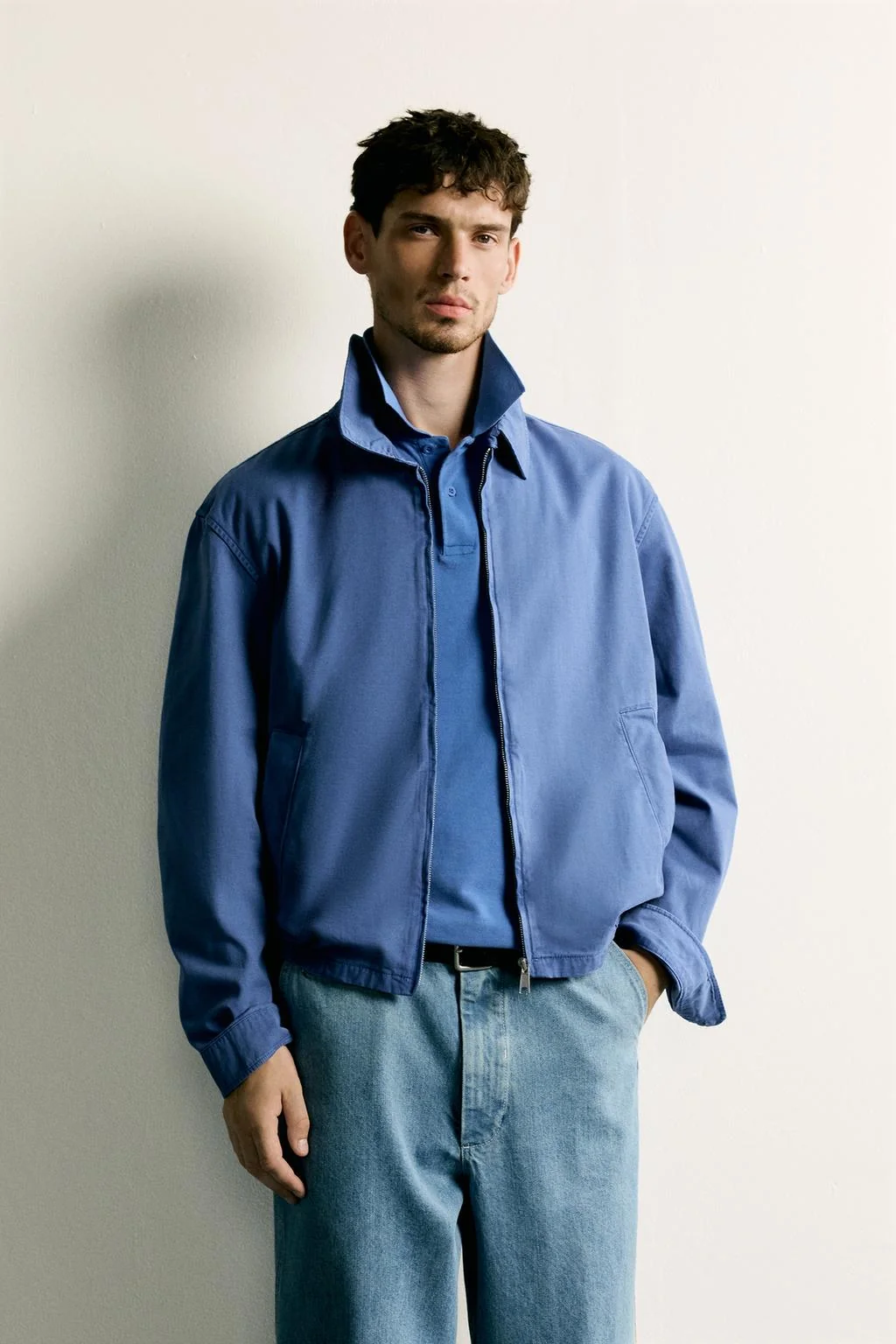 REGULAR FIT WASHED COTTON JACKET