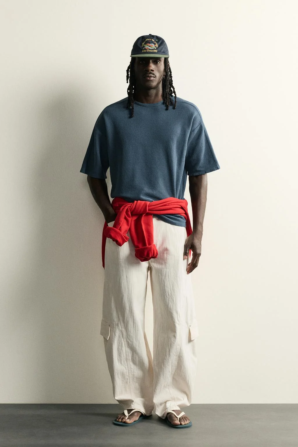 WASHED PRINT KNIT T-SHIRT
