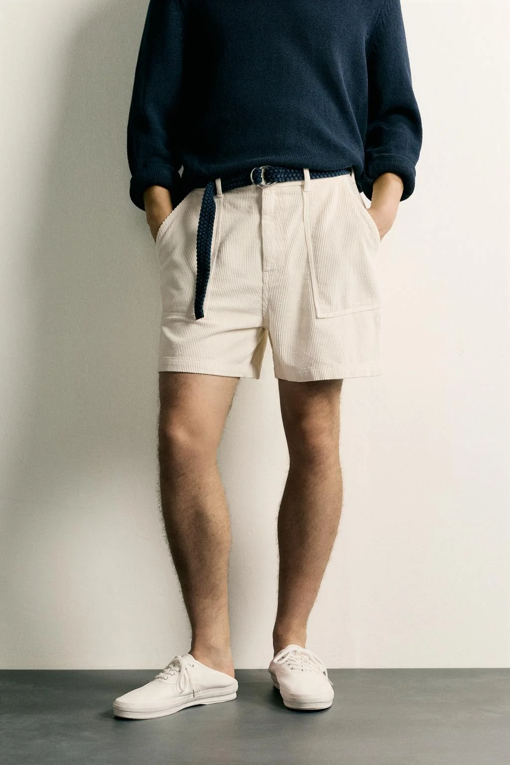 REGULAR FIT CORDUROY BERMUDA SHORTS