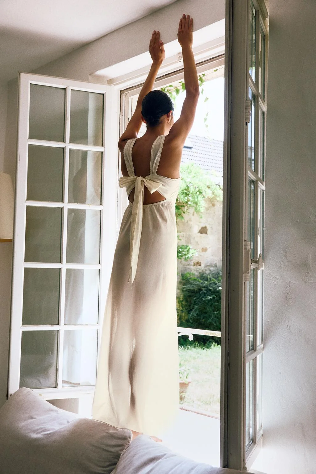 EMBROIDERED FLORAL AND TEXT DRESS WITH BEADS