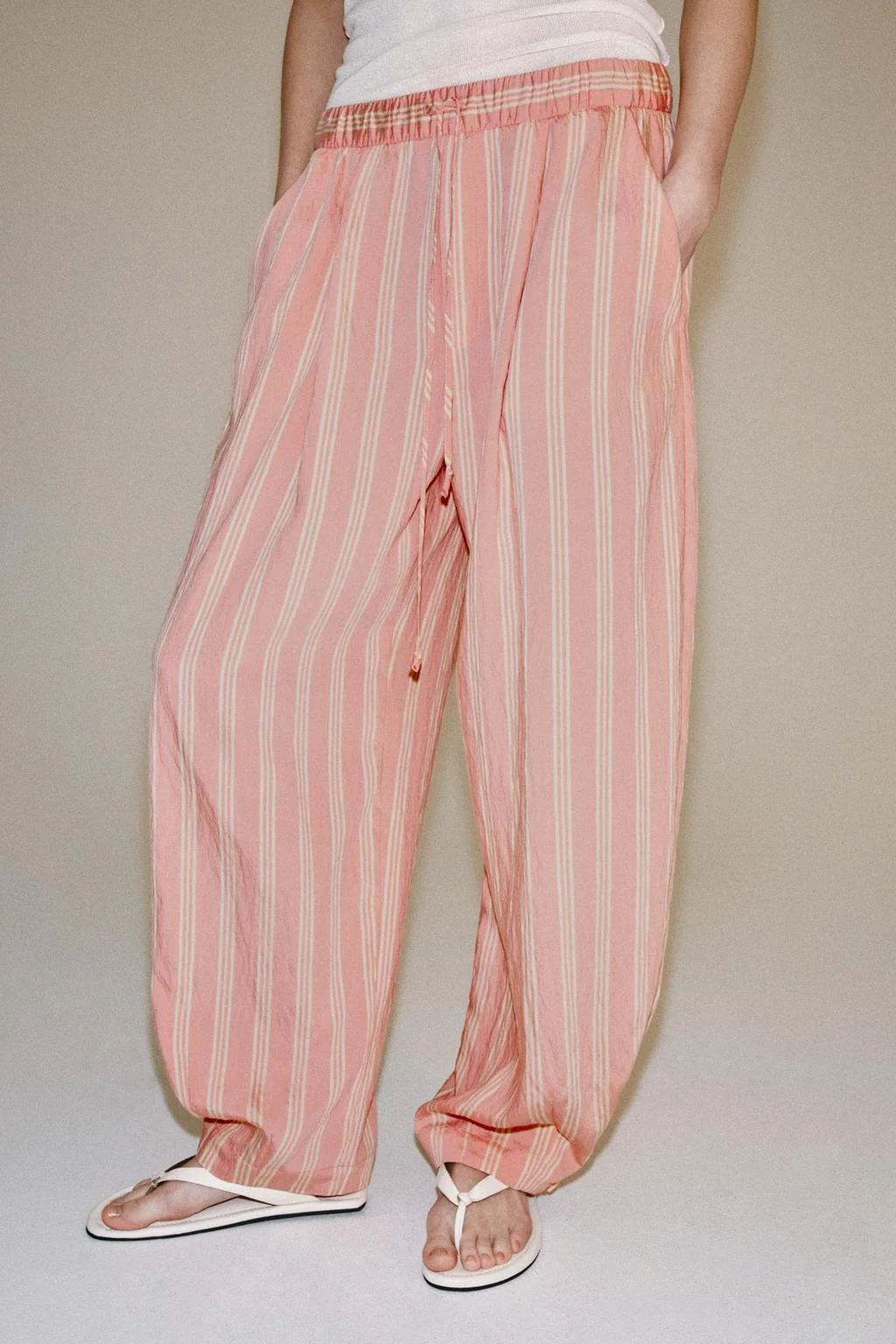 ZW COLLECTION STRIPED SAROUEL TROUSERS