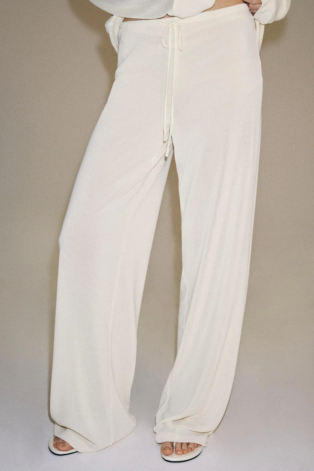 SEMI-SHEER FLOWING TROUSERS