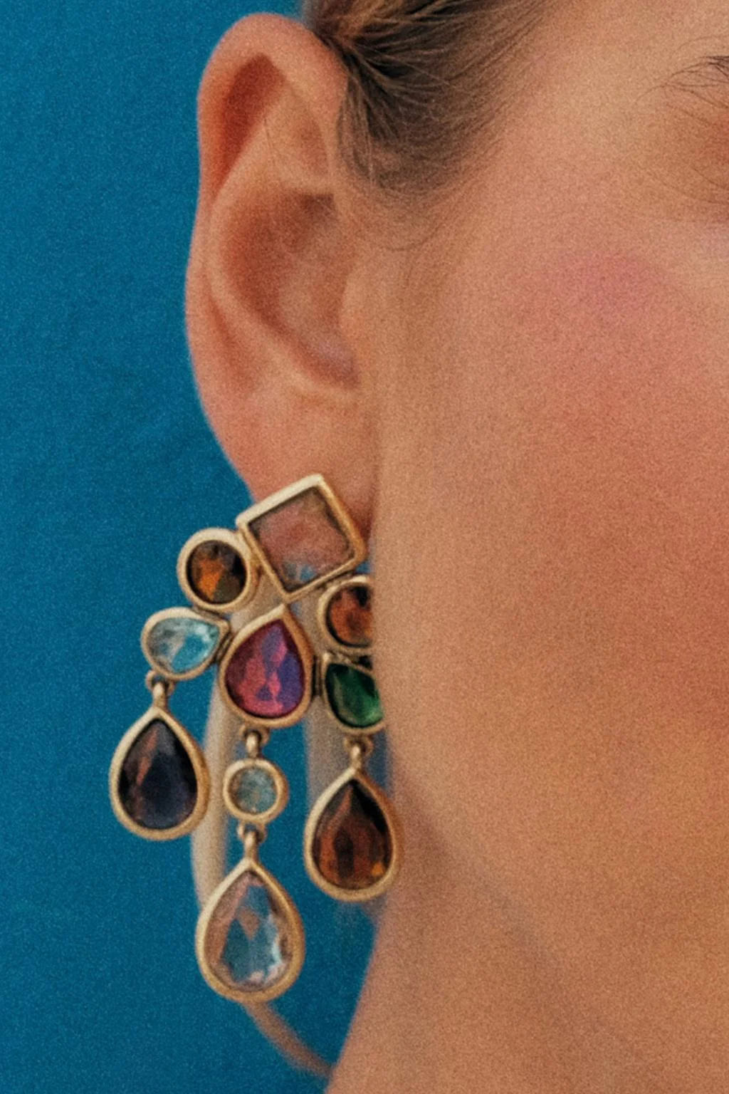 MISMATCHED BEJEWELLED EARRINGS